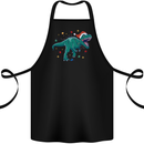Angry Christmas T-Rex Xmas Dinosaur Cotton Apron 100% Organic Black