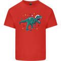 Angry Christmas T-Rex Xmas Dinosaur Kids T-Shirt Childrens Red