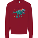 Angry Christmas T-Rex Xmas Dinosaur Mens Sweatshirt Jumper Red