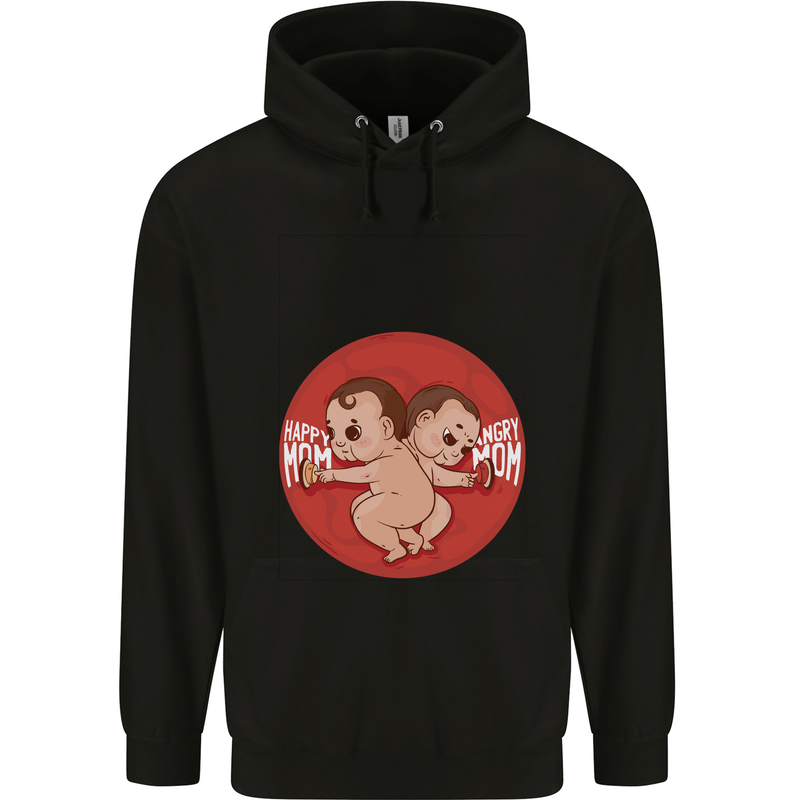 Angry Mom New Baby Pregnancy Pregnant Childrens Kids Hoodie Black