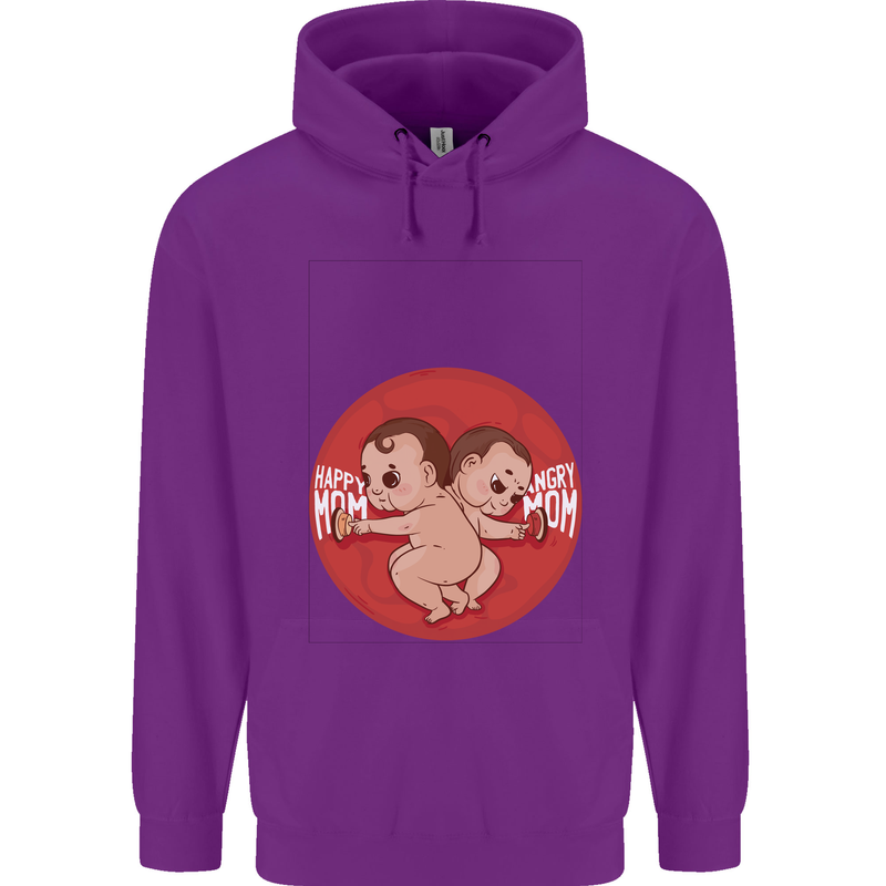 Angry Mom New Baby Pregnancy Pregnant Childrens Kids Hoodie Purple
