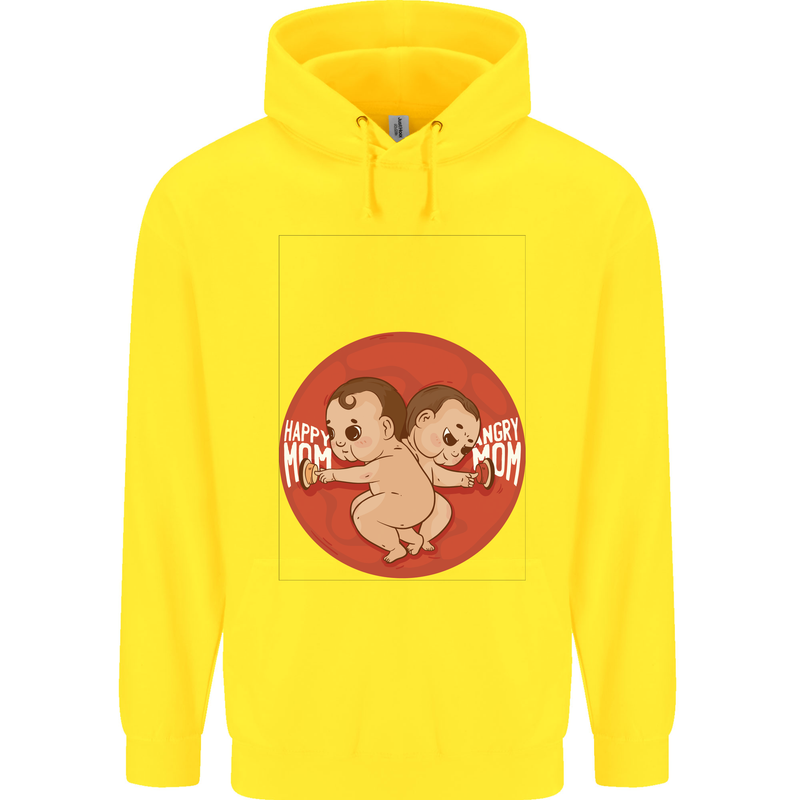 Angry Mom New Baby Pregnancy Pregnant Childrens Kids Hoodie Yellow