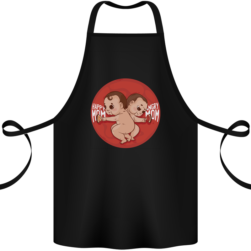 Angry Mom New Baby Pregnancy Pregnant Cotton Apron 100% Organic Black