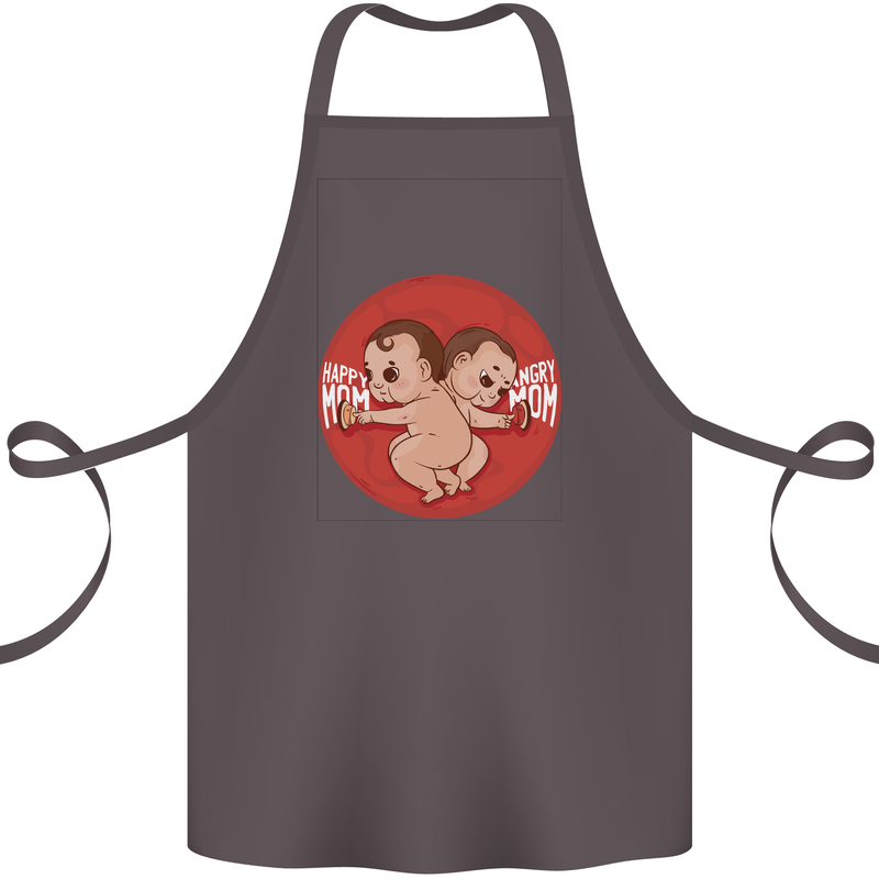 Angry Mom New Baby Pregnancy Pregnant Cotton Apron 100% Organic Dark Grey