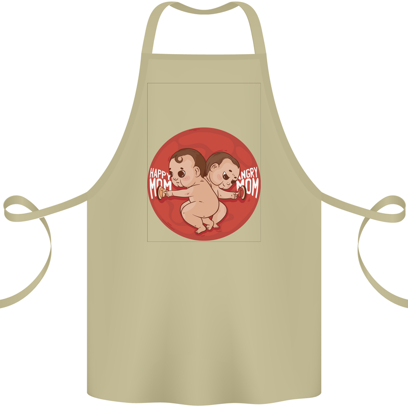 Angry Mom New Baby Pregnancy Pregnant Cotton Apron 100% Organic Khaki