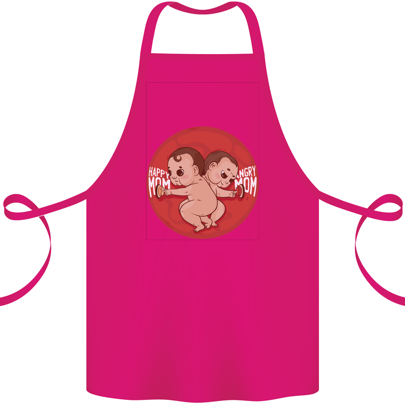 Angry Mom New Baby Pregnancy Pregnant Cotton Apron 100% Organic Pink