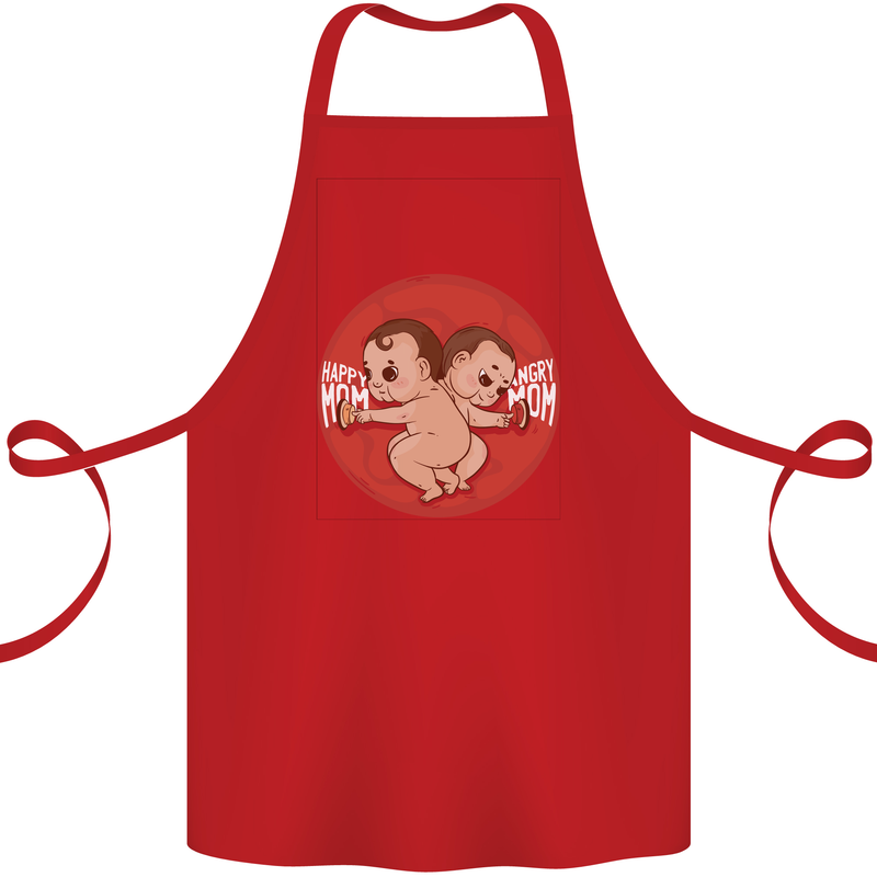 Angry Mom New Baby Pregnancy Pregnant Cotton Apron 100% Organic Red