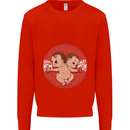 Angry Mom New Baby Pregnancy Pregnant Kids Sweatshirt Jumper Bright Red