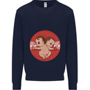 Angry Mom New Baby Pregnancy Pregnant Kids Sweatshirt Jumper Navy Blue