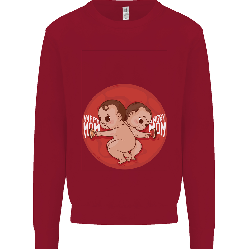 Angry Mom New Baby Pregnancy Pregnant Kids Sweatshirt Jumper Red