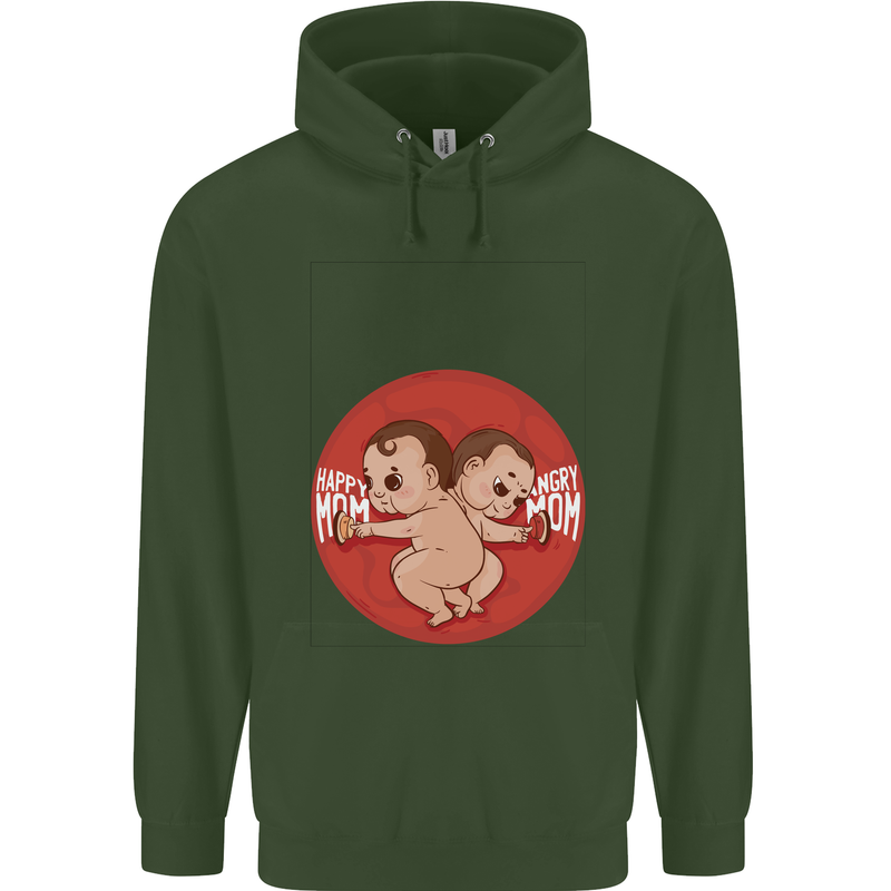 Angry Mom New Baby Pregnancy Pregnant Mens 80% Cotton Hoodie Forest Green