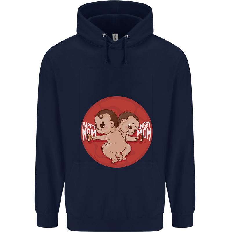Angry Mom New Baby Pregnancy Pregnant Mens 80% Cotton Hoodie Navy Blue