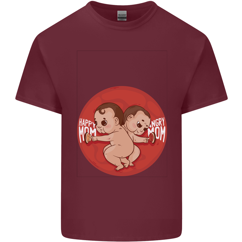 Angry Mom New Baby Pregnancy Pregnant Mens Cotton T-Shirt Tee Top Maroon