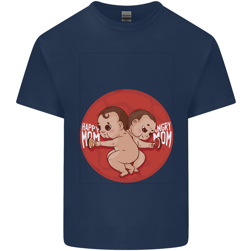 Angry Mom New Baby Pregnancy Pregnant Mens Cotton T-Shirt Tee Top Navy Blue