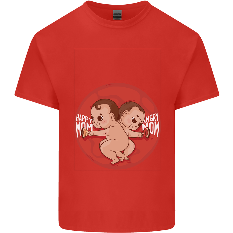 Angry Mom New Baby Pregnancy Pregnant Mens Cotton T-Shirt Tee Top Red