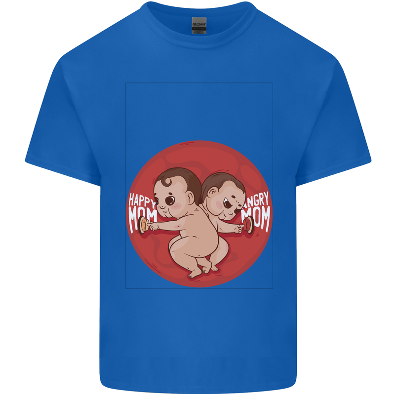 Angry Mom New Baby Pregnancy Pregnant Mens Cotton T-Shirt Tee Top Royal Blue