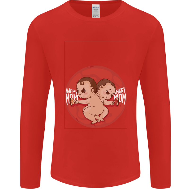 Angry Mom New Baby Pregnancy Pregnant Mens Long Sleeve T-Shirt Red