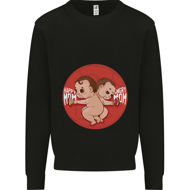 Angry Mom New Baby Pregnancy Pregnant Mens Sweatshirt Jumper Black