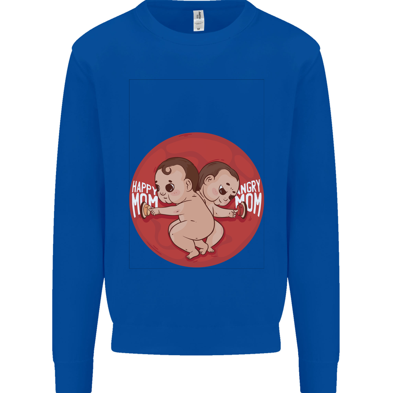 Angry Mom New Baby Pregnancy Pregnant Mens Sweatshirt Jumper Royal Blue