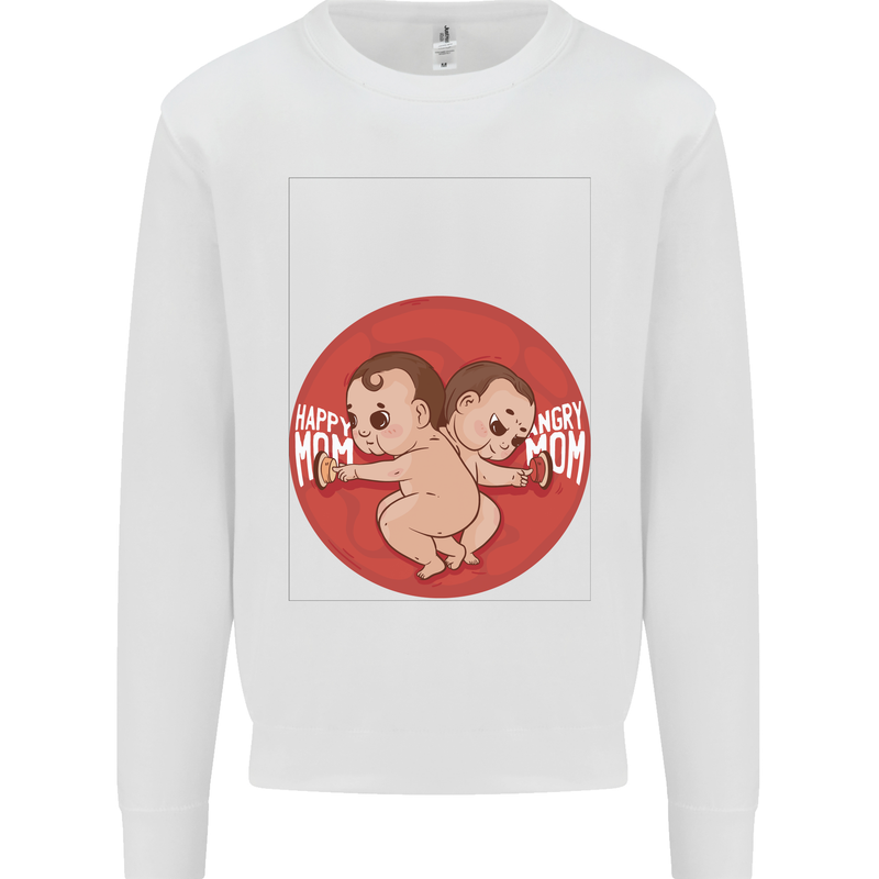 Angry Mom New Baby Pregnancy Pregnant Mens Sweatshirt Jumper White