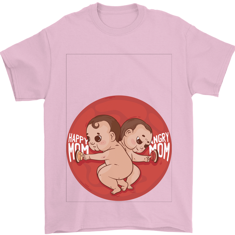 Angry Mom New Baby Pregnancy Pregnant Mens T-Shirt 100% Cotton Light Pink
