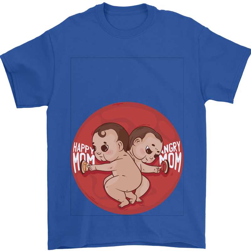 Angry Mom New Baby Pregnancy Pregnant Mens T-Shirt 100% Cotton Royal Blue