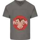 Angry Mom New Baby Pregnancy Pregnant Mens V-Neck Cotton T-Shirt Charcoal
