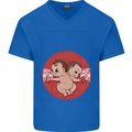 Angry Mom New Baby Pregnancy Pregnant Mens V-Neck Cotton T-Shirt Royal Blue
