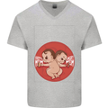 Angry Mom New Baby Pregnancy Pregnant Mens V-Neck Cotton T-Shirt Sports Grey