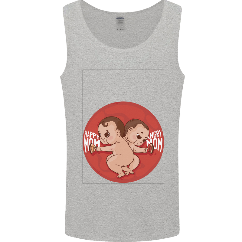 Angry Mom New Baby Pregnancy Pregnant Mens Vest Tank Top Sports Grey