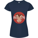 Angry Mom New Baby Pregnancy Pregnant Womens Petite Cut T-Shirt Navy Blue