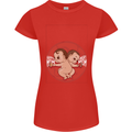 Angry Mom New Baby Pregnancy Pregnant Womens Petite Cut T-Shirt Red
