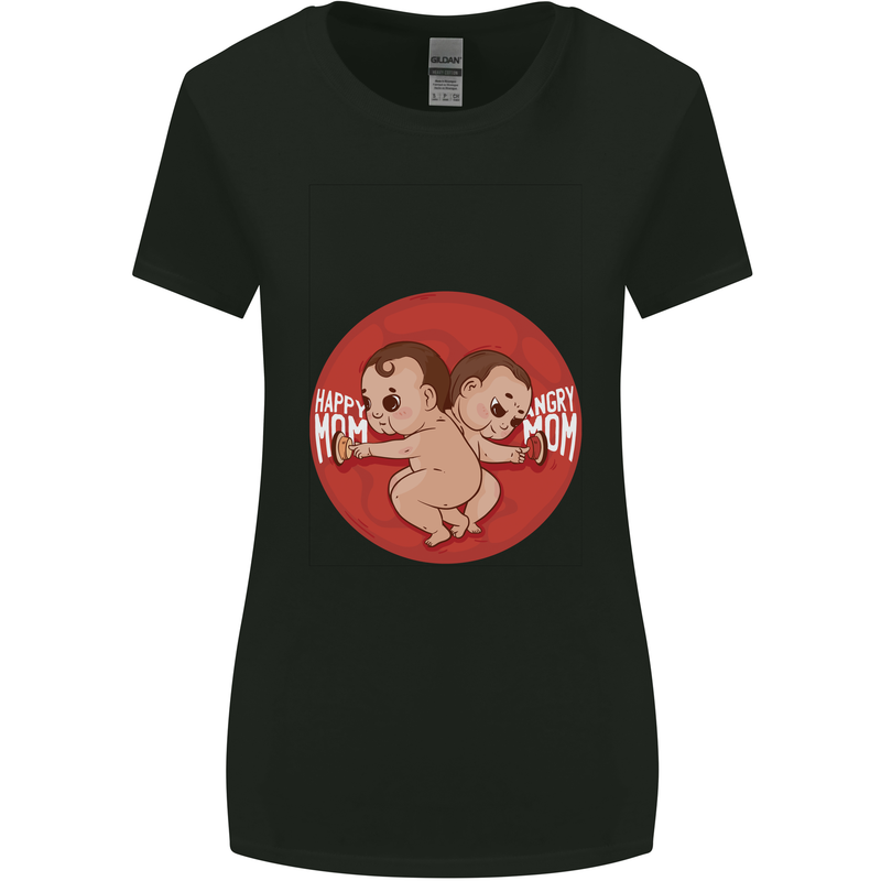 Angry Mom New Baby Pregnancy Pregnant Womens Wider Cut T-Shirt Black