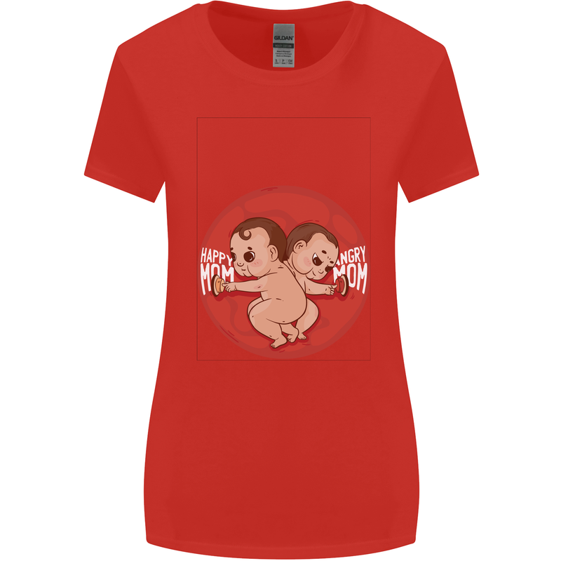 Angry Mom New Baby Pregnancy Pregnant Womens Wider Cut T-Shirt Red