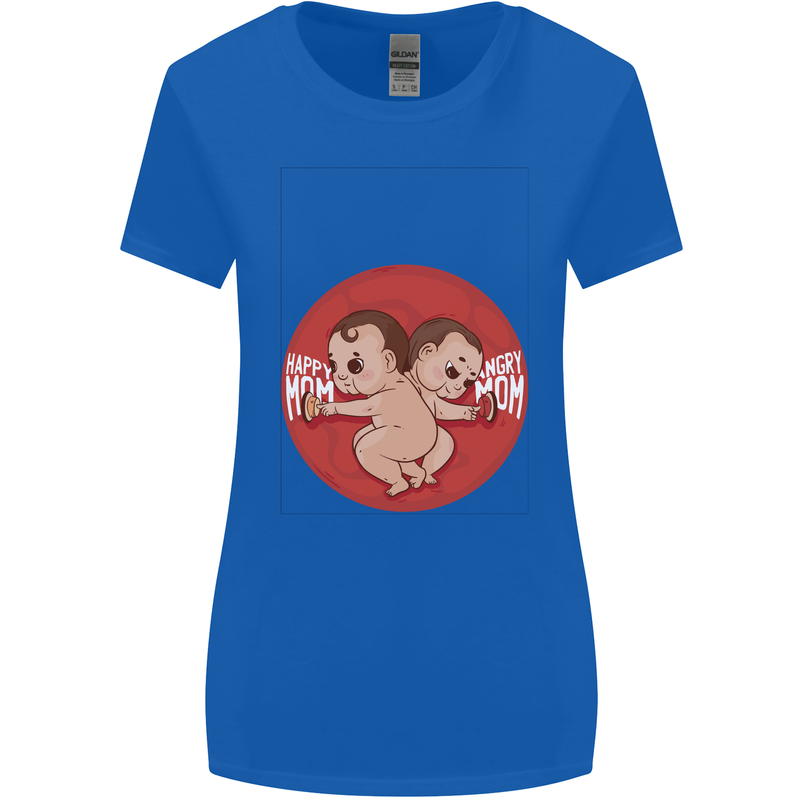 Angry Mom New Baby Pregnancy Pregnant Womens Wider Cut T-Shirt Royal Blue