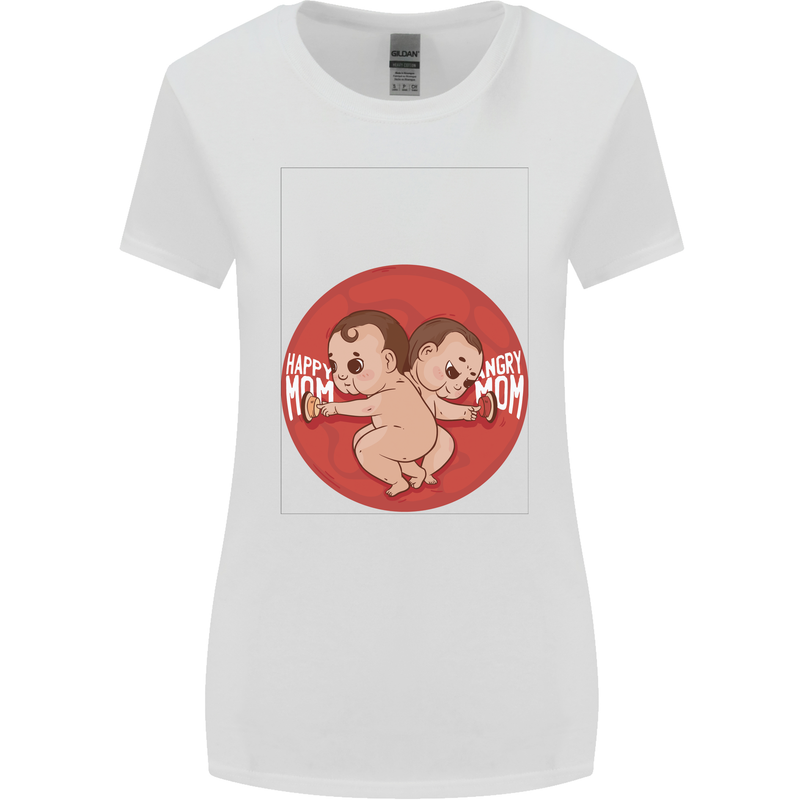 Angry Mom New Baby Pregnancy Pregnant Womens Wider Cut T-Shirt White