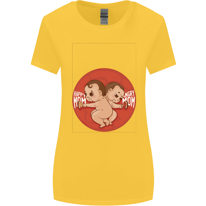 Angry Mom New Baby Pregnancy Pregnant Womens Wider Cut T-Shirt Yellow