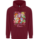 Anime A Girl Who Loves Elves Christmas Xmas Childrens Kids Hoodie Maroon