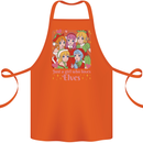 Anime A Girl Who Loves Elves Christmas Xmas Cotton Apron 100% Organic Orange
