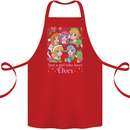 Anime A Girl Who Loves Elves Christmas Xmas Cotton Apron 100% Organic Red