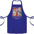 Anime A Girl Who Loves Elves Christmas Xmas Cotton Apron 100% Organic Royal Blue