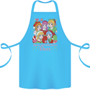 Anime A Girl Who Loves Elves Christmas Xmas Cotton Apron 100% Organic Turquoise