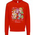Anime A Girl Who Loves Elves Christmas Xmas Kids Sweatshirt Jumper Bright Red
