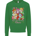 Anime A Girl Who Loves Elves Christmas Xmas Kids Sweatshirt Jumper Irish Green