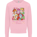 Anime A Girl Who Loves Elves Christmas Xmas Kids Sweatshirt Jumper Light Pink