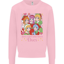Anime A Girl Who Loves Elves Christmas Xmas Kids Sweatshirt Jumper Light Pink