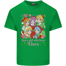 Anime A Girl Who Loves Elves Christmas Xmas Kids T-Shirt Childrens Irish Green