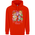 Anime A Girl Who Loves Elves Christmas Xmas Mens 80% Cotton Hoodie Bright Red