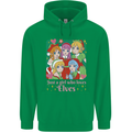 Anime A Girl Who Loves Elves Christmas Xmas Mens 80% Cotton Hoodie Irish Green