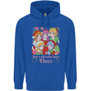 Anime A Girl Who Loves Elves Christmas Xmas Mens 80% Cotton Hoodie Royal Blue